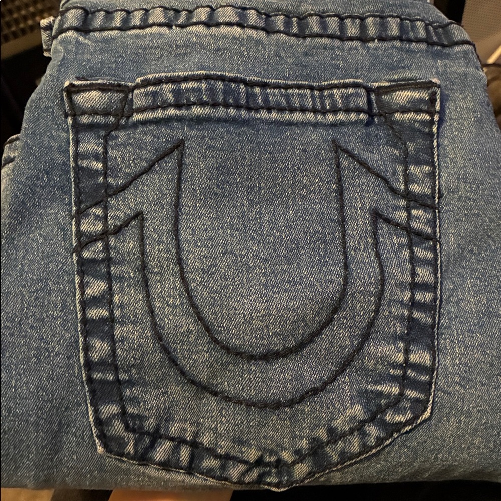 True Religion Jeans Dark Blue Denim Ricky 33x31